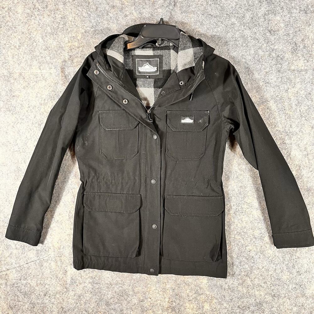 Penfield Kasson 80/20‎ Women's XS Down Jacket Hooded in Black Fleece Lined